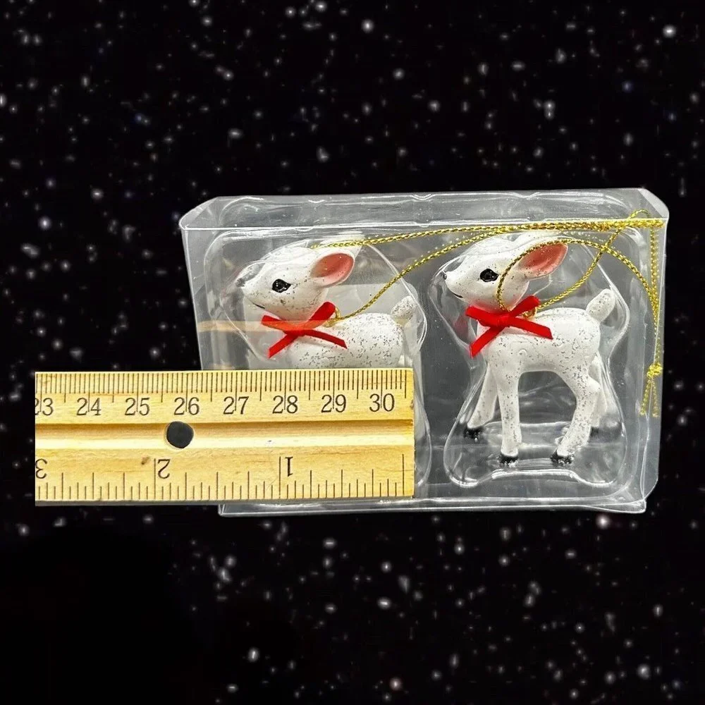 Target‎ 2022 Christmas Deer Ornament Reindeer Target Wondershop 2 Set 2”T
